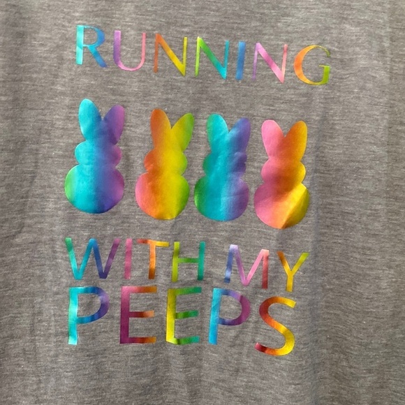 “Running with my Peeps” Gray Tank, Size M, Excellent Condition, No tags - Picture 3 of 9